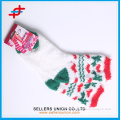 On sale fashion design terry thick cozy christmas socks for girls